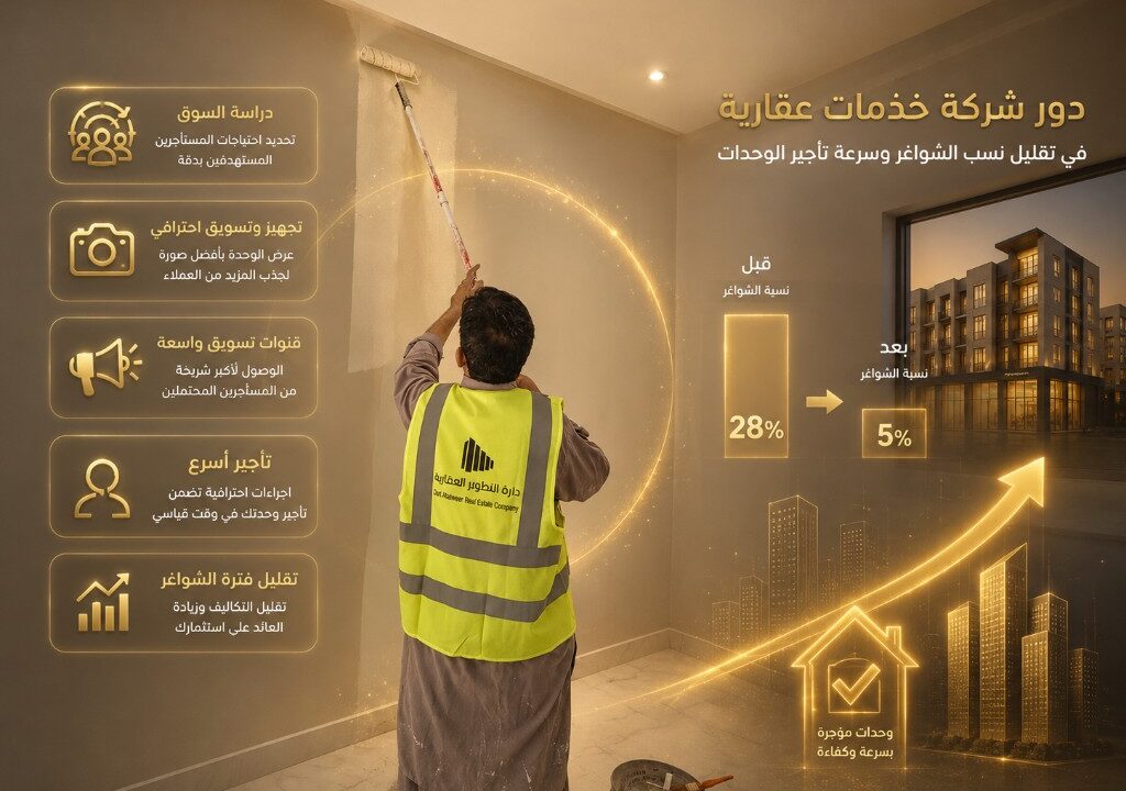 دور شركة خدمات عقارية في تقليل نسب الشواغر وسرعة تأجير الوحدات تقليل الشواغر مع شركة خدمات عقارية وسرعة تأجير الوحدات السكنية والتجارية