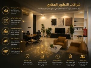 شراكة التطوير مع شركة خدمات عقارية لإنجاح المشروع العقاري القادم