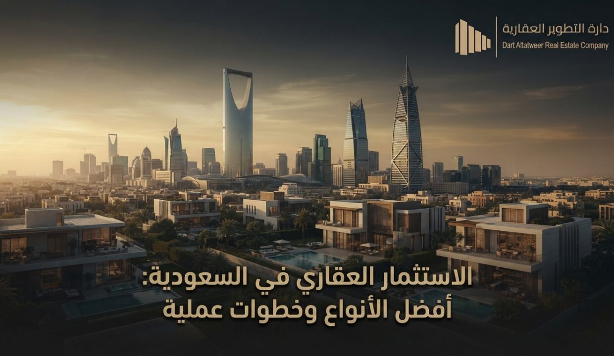 الاستثمار العقاري في السعودية: أفضل الأنواع وخطوات عملية الاستثمار العقاري
